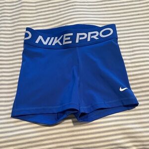 Nike Pro Blue Women's Athletic Compression Shorts